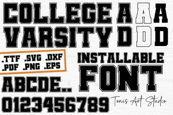 Ab College Outline: The Varsity Font SVG for Bold Branding