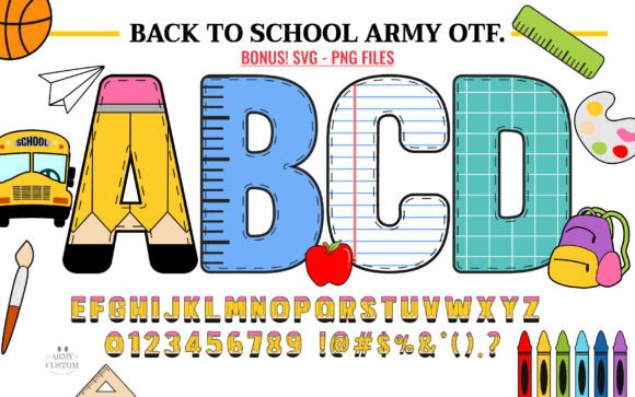 Back to School Army: A Color Font That Commands Attention