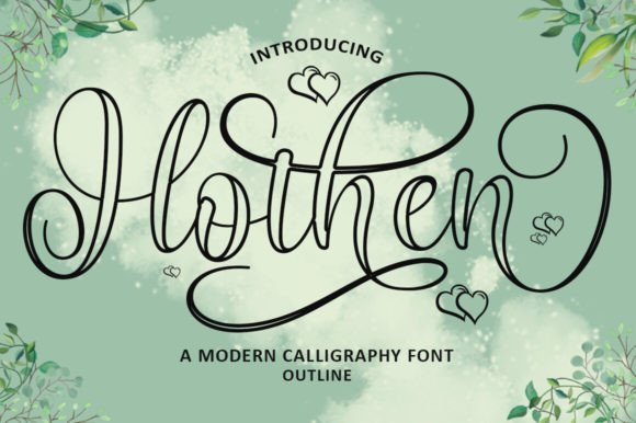 Hothen Outline: A Handwritten Font for Modern Branding