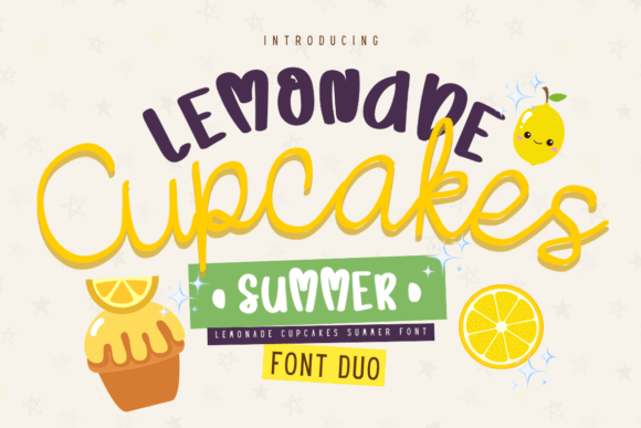 Lemonade Cupcakes Summer: A Sweet Font Duo for Your Designs