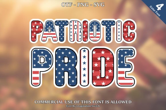 Patriotic Pride: A Font That Commands Attention with Color