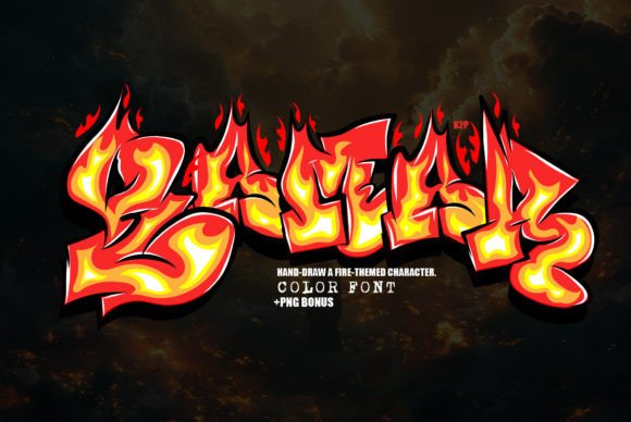 Qamar: A Fire Graffiti Font for Bold Branding