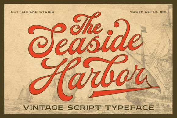Seaside Harbor: A Vintage Script Font for Timeless Designs