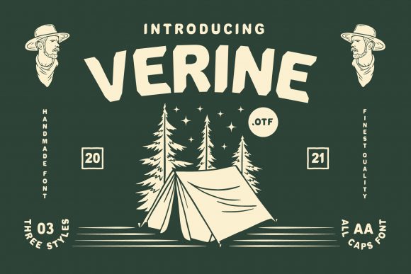Verine: A Bold Vintage Font for Confident Branding